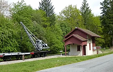 Vue sur l’ancienne gare du Tacot